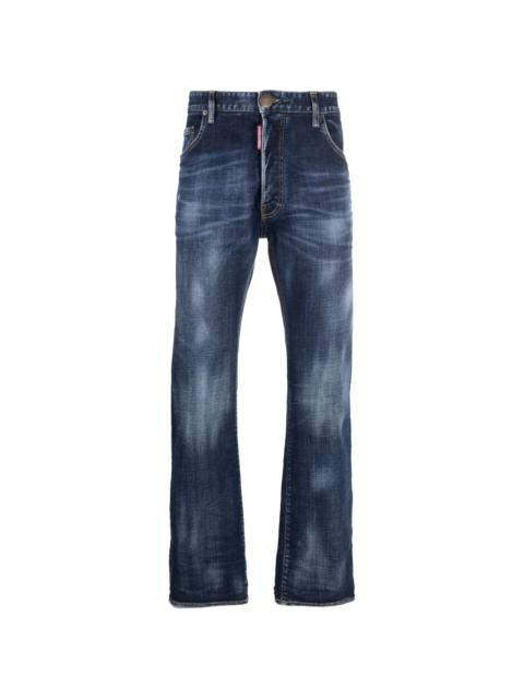 low-rise straight-leg jeans
