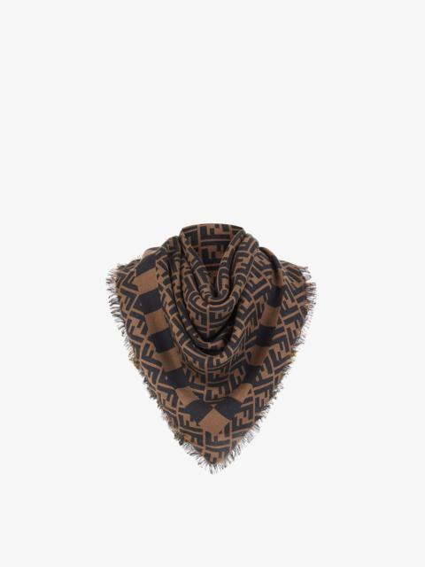 FENDI Cashmere, wool and silk scarf