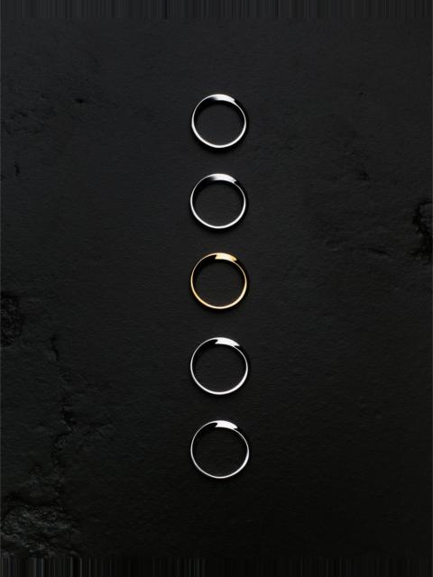 SAINT LAURENT TWIST RINGS IN 18K GREY GOLD AND 18K YELLOW GOLD