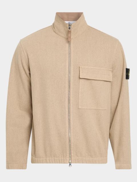 Stone Island Men's Cashmere-Wool Shirt Jacket