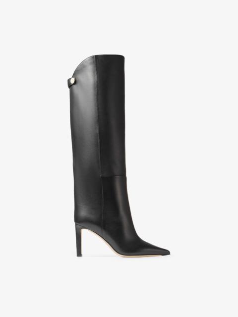 JIMMY CHOO Alizze Knee Boot 85
Black Smooth Leather Knee-High Boots