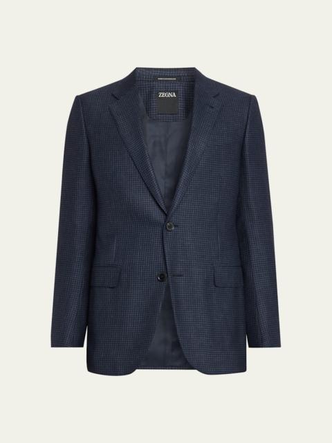 ZEGNA Men's Woven Houndstooth Single-Breasted Sport Coat