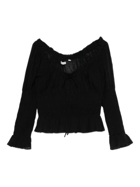 DÔEN scoop neck long sleeve top