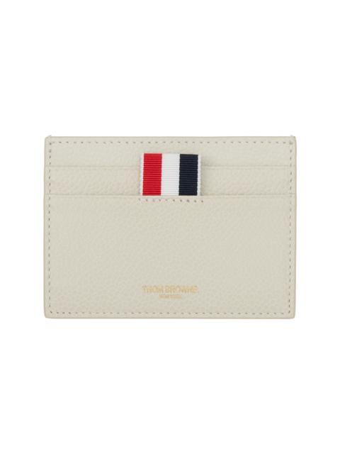 Thom Browne Off-White Pebble Grain Hector Single Card Holder