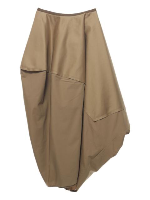 Carven draped panelled midi skirt