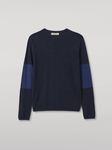 Johnstons of Elgin Euna Navy Blue Superfine Cashmere T-Shirt