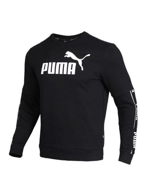 PUMA PUMA Fleece Lined Stay Warm Casual Sports Round Neck Pullover Black 580429-01