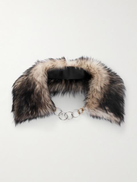 Jil Sander Embellished Shearling Collar