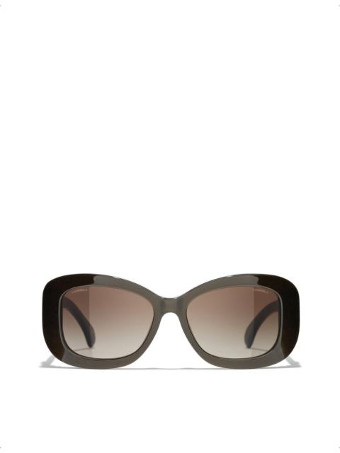 CHANEL CH5468B rectangle-frame acetate sunglasses