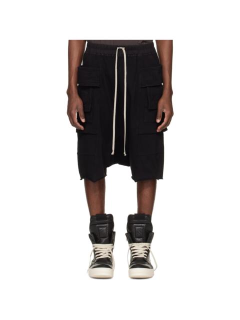 Rick Owens DRKSHDW Black Temple Creatch Pods Cargo Shorts