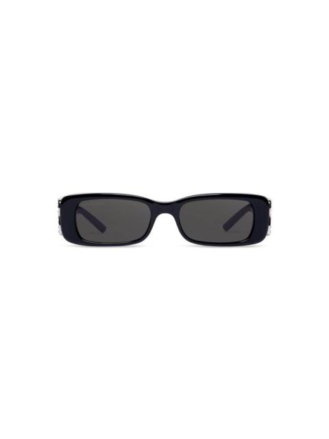 BALENCIAGA Women's Dynasty Rectangle Sunglasses in Black