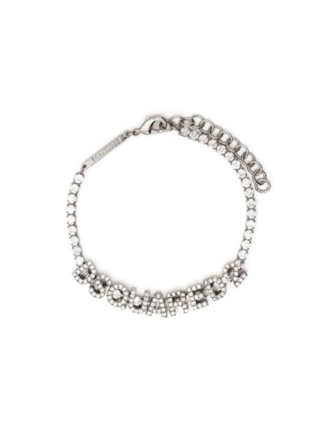 DSQUARED2 crystal-embellished logo bracelet