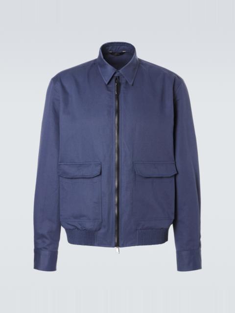 Brioni Linen and cotton blouson jacket