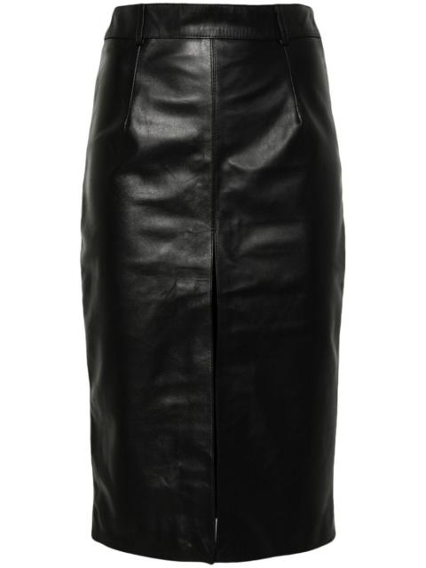 MANOKHI Alma leather pencil skirt