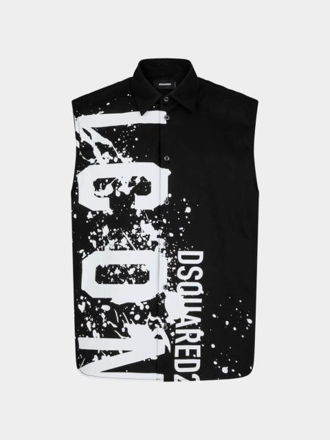 DSQUARED2 ICON SPLASH REGULAR SLEAVELESS SHIRT