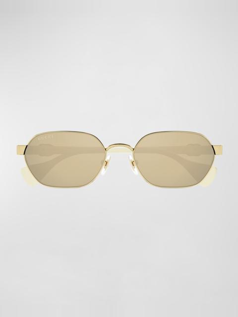 GUCCI GG Logo Metal Cat-Eye Sunglasses