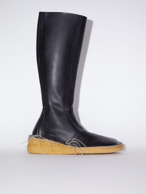 Acne Studios Leather high boots - Black