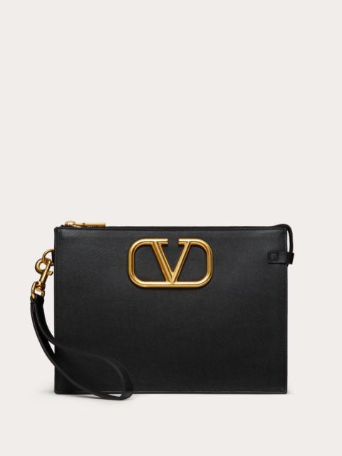 Valentino VLOGO SIGNATURE CALFSKIN POUCH
