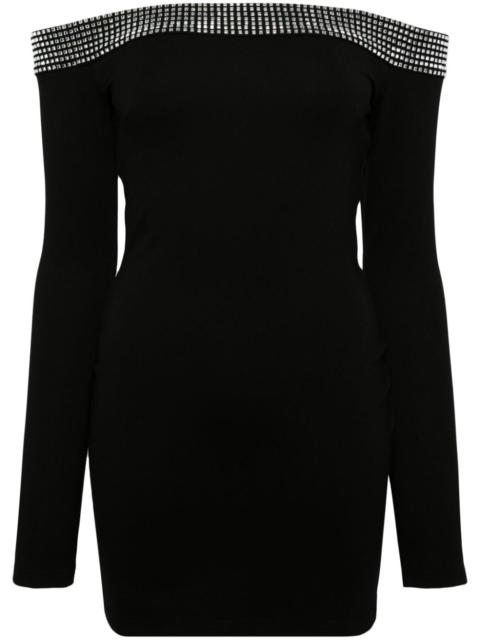 David Koma crystal-embellished off-shoulder dress