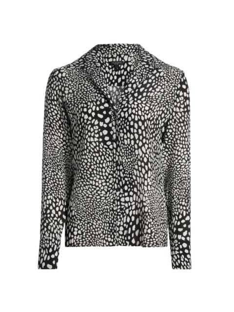 rag & bone Women's Sade Printed Blouse - Black Lp