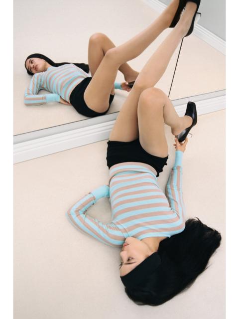 miaou ODESSA TOP - TURQUOISE STRIPE