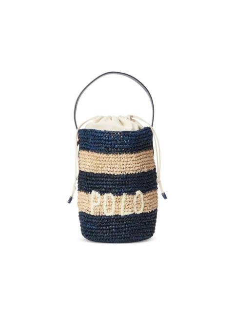 Polo Ralph Lauren small logo raffia bucket bag