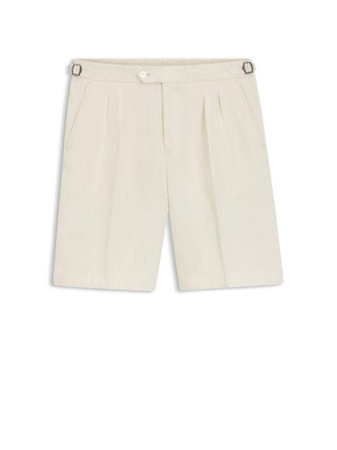 BOSS TAPERED-FIT SHORTS IN LINEN TWILL