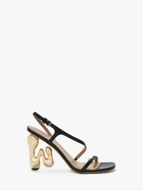 JW Anderson JW BUBBLE HEEL LEATHER SANDALS