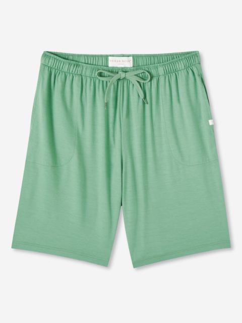 Derek Rose Men's Lounge Shorts Basel Micro Modal Stretch Sage Green