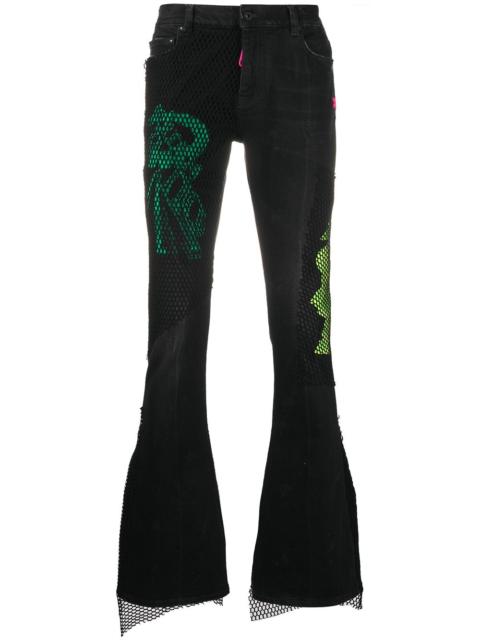 Off-White stacked flared jeans