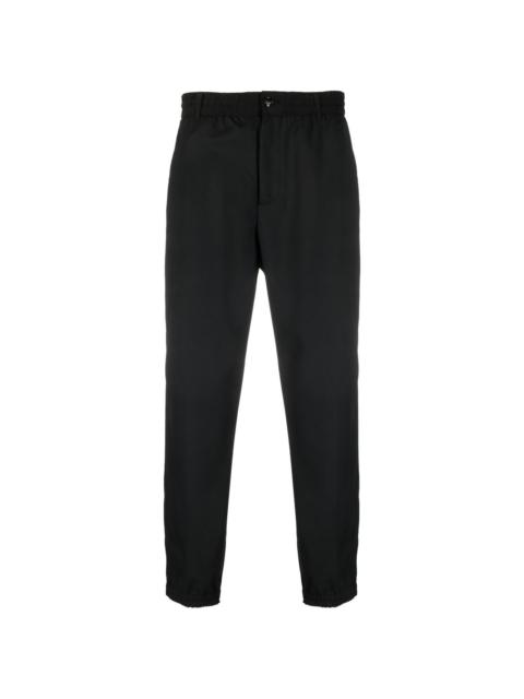 elasticated-waistband tapered trousers