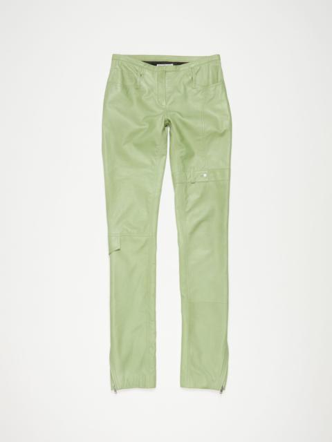 Leather trousers - Pistachio Green
