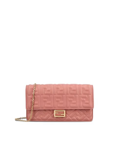 FENDI baguette embossed-logo leather wallet