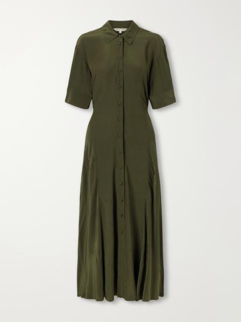 VERONICA BEARD Perenna Satin Midi Dress