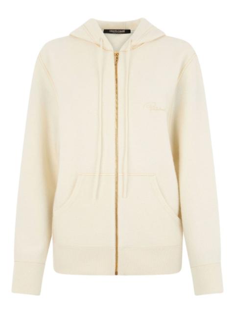 Roberto Cavalli zip-up hooded sweatshirt