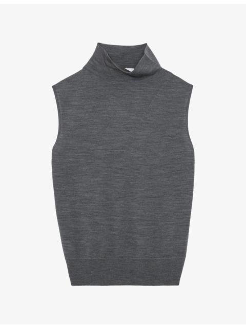 REISS Honey Sleeveless Wool Top