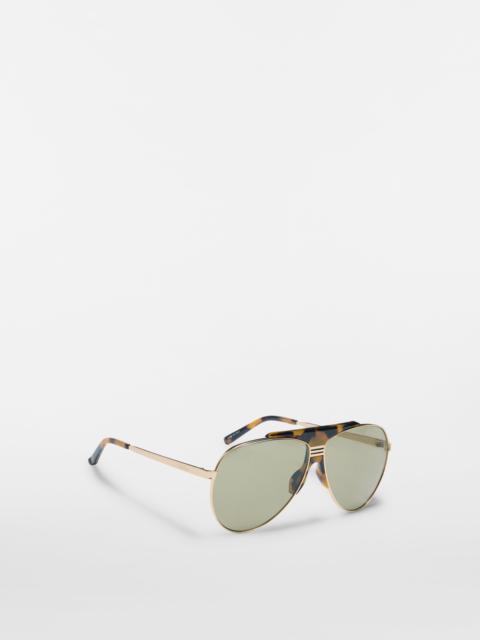 THE ATTICO GOLD AND GREEN SUNGLASSES