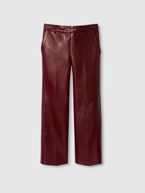 GUCCI Leather pant with Horsebit detail