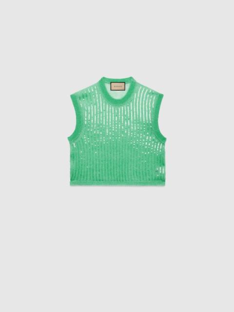Gucci Mohair Silk Sleeveless Top