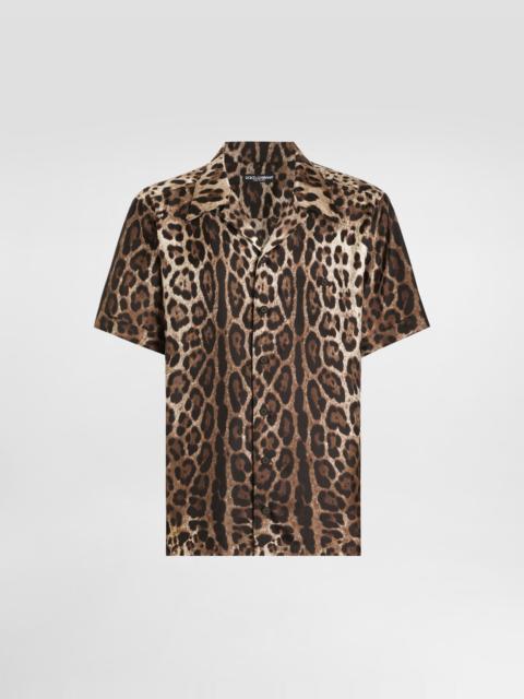Dolce & Gabbana Silk shirt with leopard print