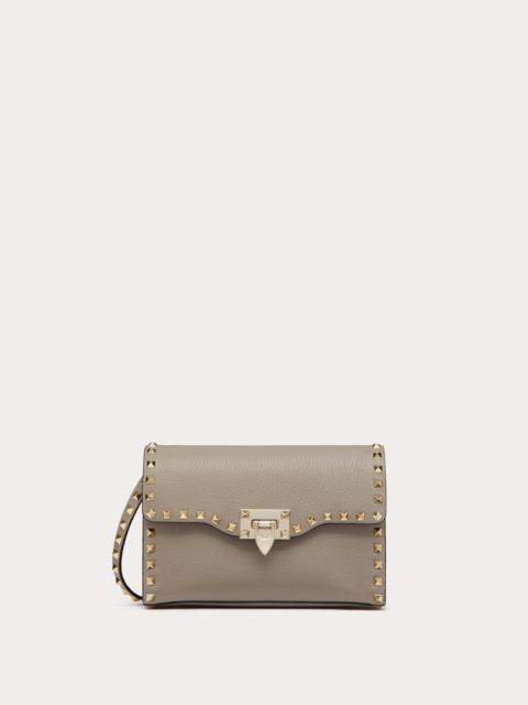 SMALL ROCKSTUD GRAINY CALFSKIN CROSSBODY BAG