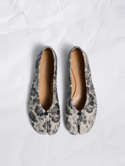 Maison Margiela Tabi Ballerina Crackle Flower Print