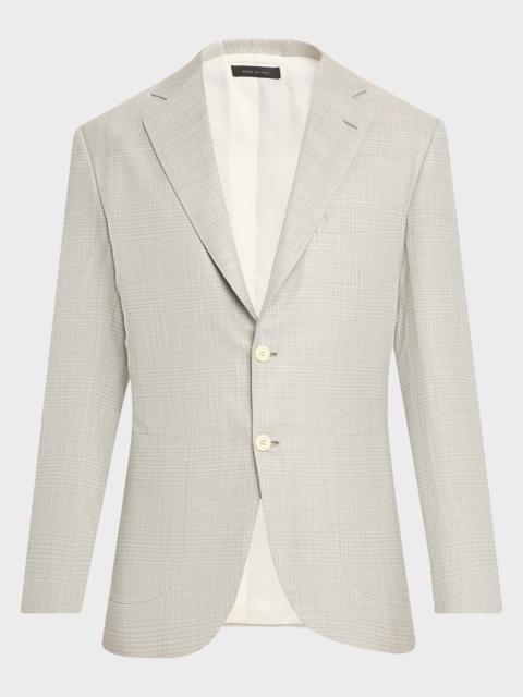 Brioni Men's Wool Plume Plaid Single-Breasted Sport Coat