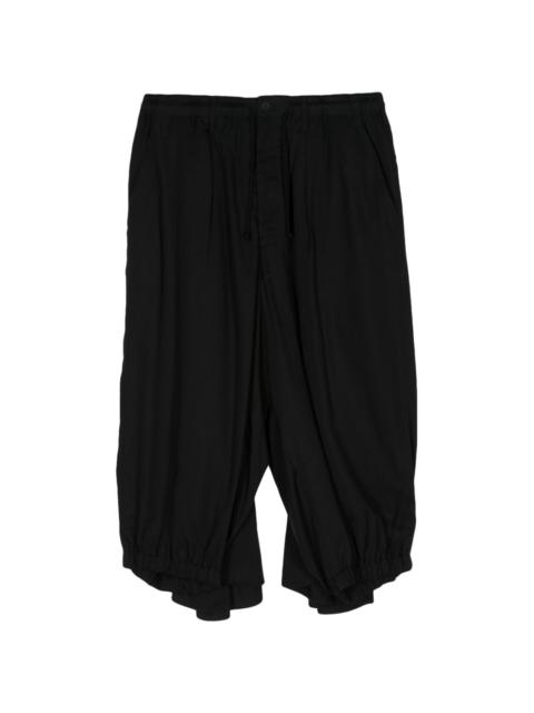 drawstring-waist crow trousers