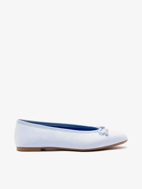 Larroudé Pavlova Ballet Flat Powder Blue Satin