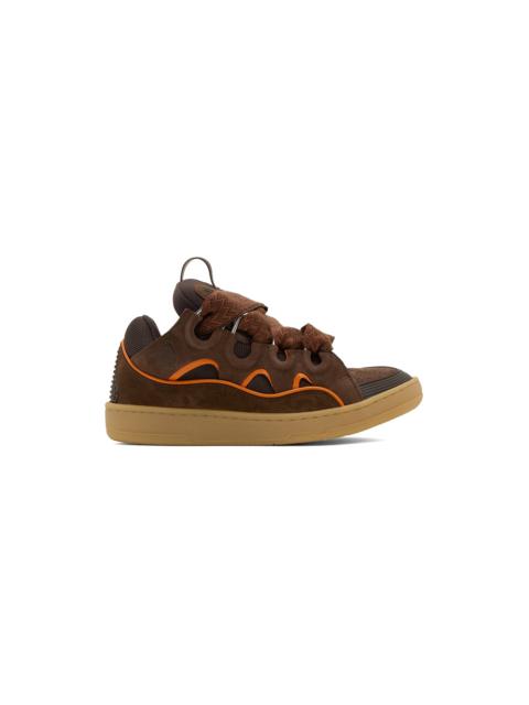 SSENSE Exclusive Brown Leather Curb Sneakers
