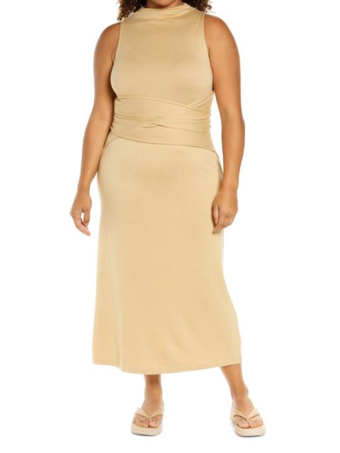 Vince Wrap Waist Sleeveless Dress in Maiz at Nordstrom