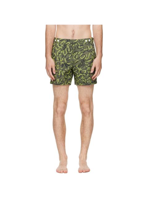 Vivienne Westwood Khaki Classic Boxer Swim Shorts