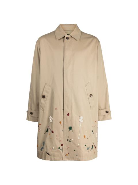 UNDERCOVER bead-embellished single-breasted coat