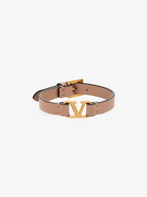 Neutral VLogo Signature Leather Bracelet